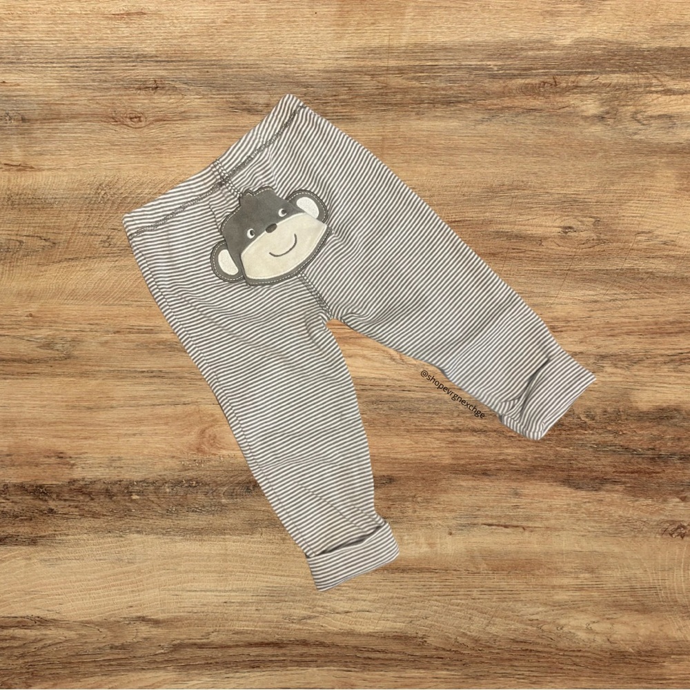 Carter’s Striped Monkey Baby Pants 9M